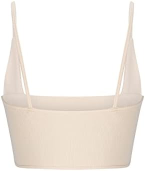 Womens Ribed Kintting Tops Strappy Tight Fashion Blouses Casual Dressy Cute Tees Sleeveless 2023 Summer Crop Tank - Image 6