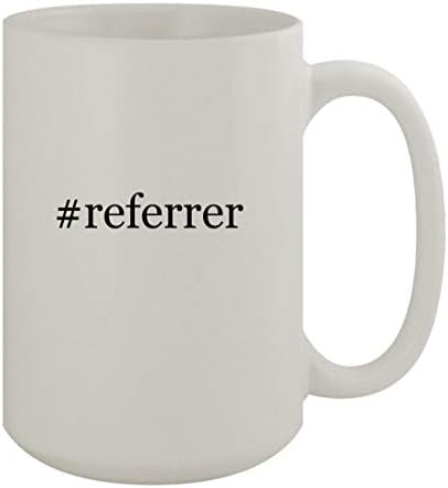 Knick Knack Gifts #referrer - 15oz Ceramic White Coffee Mug, White