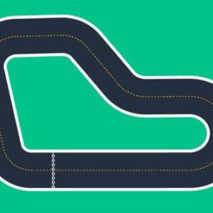 A to Z Speedway | Printed Track for AWS DeepRacer on 13Oz Matte Vinyl (18' x 27')