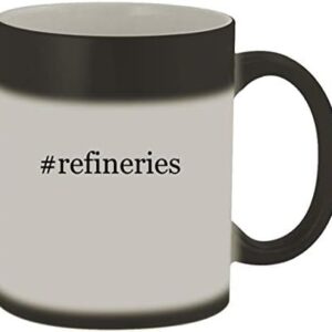 Knick Knack Gifts #refineries - 11oz Hashtag Magic Color Changing Mug, Matte Black