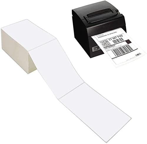9527 Product Fanfold 4 x 6 Direct Thermal Labels White Perforated Shipping Labels,500 Labels per Stack,1 Stack - Image 6