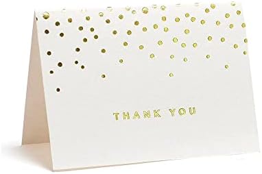 Gartner Studios Gold Foil Dots Thank You Cards, Ivory, 3.5” x 5”, Set of 50 (13745) - Image 2