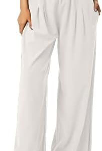 Women's Solid Elastic Split Yoga Pants High Waist Relaxed Casual Workout Wide Leg Cargo Pants
