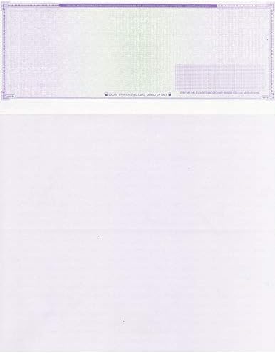 Compuchecks - 100 High Security Blank Check Stock Paper - Checks on Top - Print Easy and Secure from Your Computer, Our Business Check Paper Weight # 70 (Purple Mazed)