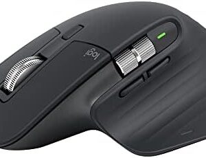 Logitech MX Master 3S - Wireless Performance Mouse with Ultra-fast Scrolling, Ergo, 8K DPI, Track on Glass, Quiet Clicks, USB-C, Bluetooth, Windows, Linux, Chrome - Graphite