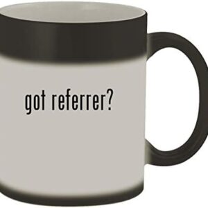 Knick Knack Gifts got referrer? - 11oz Magic Color Changing Mug, Matte Black