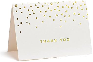 Gartner Studios Gold Foil Dots Thank You Cards, Ivory, 3.5” x 5”, Set of 50 (13745) - Image 5