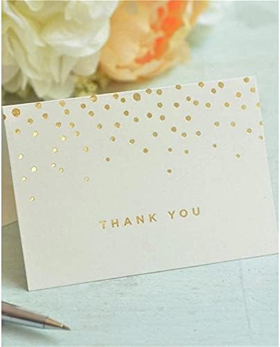 Gartner Studios Gold Foil Dots Thank You Cards, Ivory, 3.5” x 5”, Set of 50 (13745) - Image 3