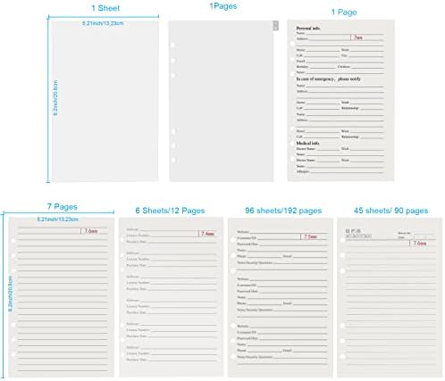 Password Book with Alphabetical Tabs and Combination Lock, 302 Pages Leatherette Hardcover Internet Address Keeper Logbook, Refillable Pages, 576 Entries Large Print for Seniors Home Office, A5 - Image 6