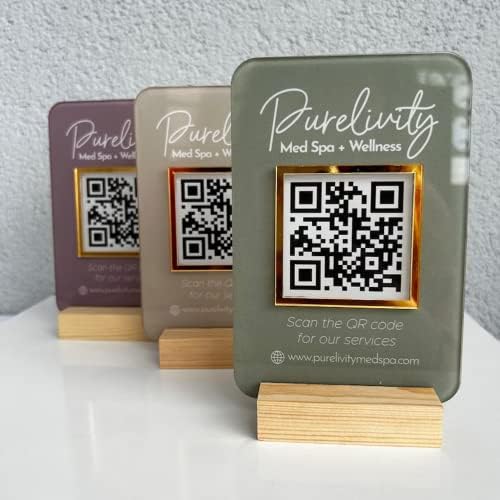 Pahdecor Custom Mini QR code Business Sign, Cash App Sign,QR Code Sign, Scan to Pay Sign,QR Code Sign, CashApp Payment Sign, PayPal Payment Sign, Small Business Payment Plaque