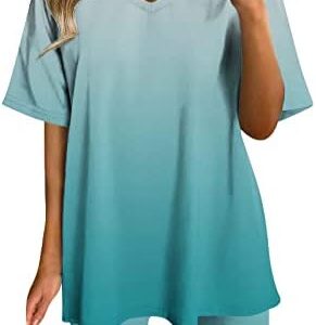 PANOEGSN Matching Sets for Women Summer Two Piece Outfits V Neck T-Shirt Tops Capri Leggings Workout Sports Yoga Tracksuit