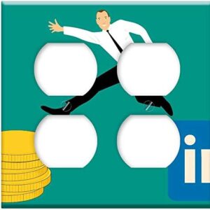 Double Duplex Outlet Wall Plate Cover - Linkedin Marketing Affiliates Digital Marketing