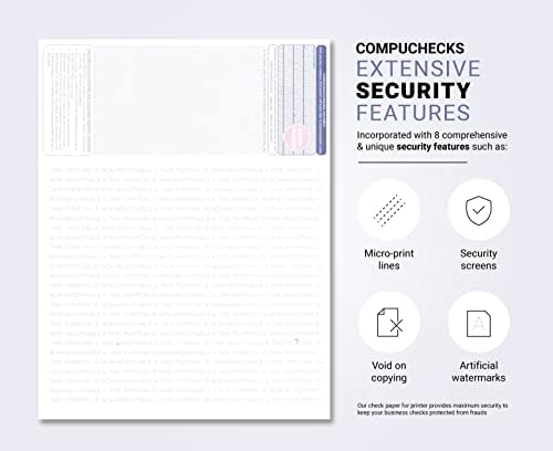 Compuchecks - 100 High Security Blank Check Stock Paper - Checks on Top - Print Easy and Secure from Your Computer, Our Business Check Paper Weight # 70 (Purple Mazed) - Image 2