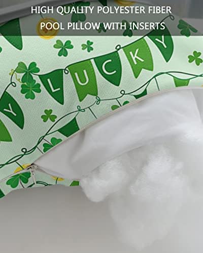 Funy Decor Outdoor Waterproof Lumbar Pillow Lucky Banner with Four Leaf Clover Lounge Chair Pillow Head Resting Pillow with Adjustable Strap for Patio Recliner Office Car Seat Sofa 1 Pc - Image 7