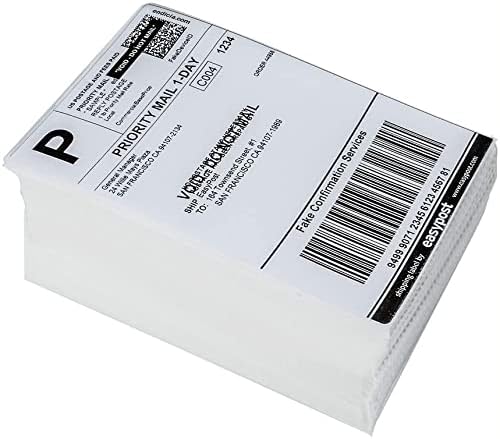 9527 Product Fanfold 4 x 6 Direct Thermal Labels White Perforated Shipping Labels,500 Labels per Stack,1 Stack - Image 4