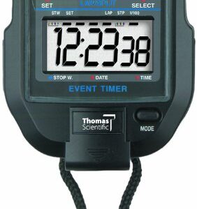 Thomas 1051 ABS Plastic Jumbo Digit Stopwatch with 1/2" High LCD Display, 0.001 Percent Accuracy, 3" Length x 2-1/2" Width x 7/8" Height