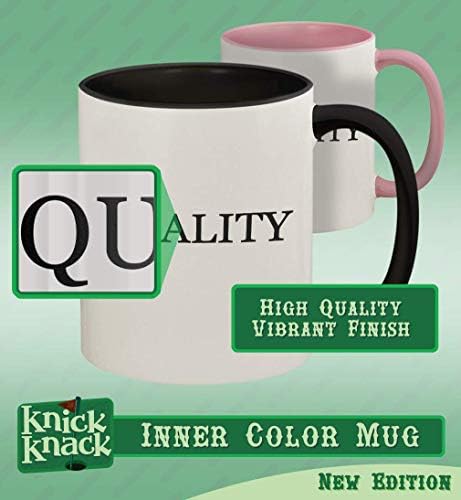Knick Knack Gifts #referrer - 11oz Ceramic Colored Handle and Inside Coffee Mug Cup, Black - Image 2