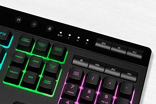 CORSAIR K55 RGB PRO-Dynamic RGB Backlighting - Six Macro Keys with Elgato Stream Deck Software Integration-IP42 Dust and Spill Resistant-Detachable Palm Rest-Dedicated Media and Volume Keys, Black - Image 14