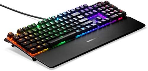 SteelSeries Apex 7 Mechanical Gaming Keyboard – OLED Smart Display – USB Passthrough and Media Controls – Tactile and Clicky – RGB Backlit (Blue Switch) - Image 7