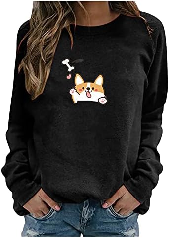 Yubnlvae Pullovers for Women Breathable Lightweight Casual Trendy Dressy Long Sleeve no Hood Loose Fit O-Neck Graphic Blouses - Image 2
