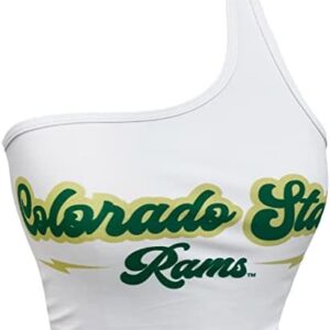 Lojobands Women's Tailgate Outfit College One Shoulder Top Tank Top Crop Top One Size Fits Most