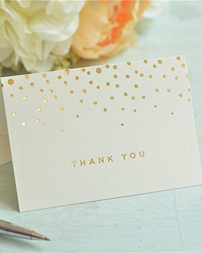 Gartner Studios Gold Foil Dots Thank You Cards, Ivory, 3.5” x 5”, Set of 50 (13745) - Image 4