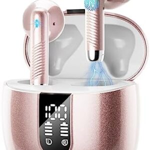 Wireless Earbud Bluetooth 5.3 Headphones with Clear Sound, 40H Playtime, Sport Earbud Touch Control with LED Digital Display, IP7 Waterproof Bluetooth Earphones Built-in Mic for Android iOS Workout