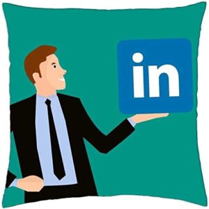 LESGAULEST Throw Pillow Cover (16x16 inch) - Linkedin Job Marketing Affiliates Digital Marketing