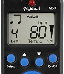 Metronome,Digital Metronome,Electronic Metronome,Clip On With Battery,Suitable for Piano,Violin,Guitar,Drum,Running,Dancing - Black