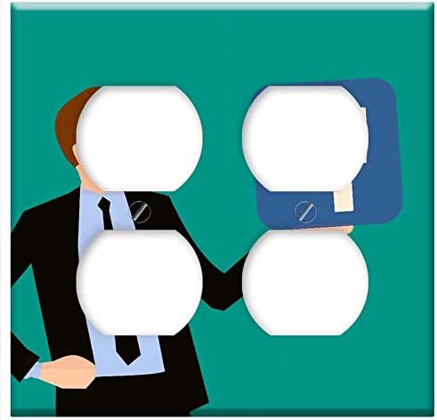 Double Duplex Outlet Wall Plate Cover - Facebook Facebook Page Profile Marketing Affiliates