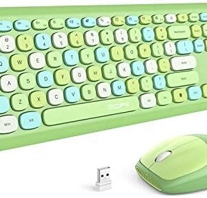 MOFII Wireless Keyboard and Mouse Combo Silent, Slim Compact 2.4G USB Full Size Wireless Mouse and Keyboard Combo, Cute 110 Keys Keyboard for PC, Notebook, MacBook, Tablet, Laptop, Windows System
