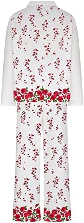 LONKITO Women Wear Casual Printed Tracksuit Linen Sweatshirt Crochet Sport Long Sleeve Suit Sets Pants Sets - Image 5