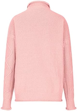 jsarle Winter Turtleneck Cable Knit Sweaters for Women Classic-Fit Lightweight Long Sleeve Pullover Tops Plus Size Outwear - Image 7