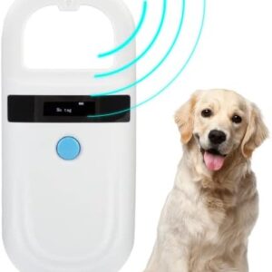 Watris Veiyi Dog Microchip Reader, Pet Microchip Scanner with OLED Display Screen, Pet Chip ID Scanner Supports FDX-B（ISO11784/11785） and EMID Microchips, for Animal Management