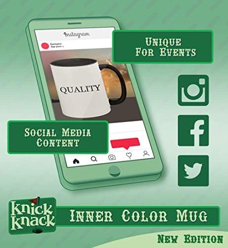 Knick Knack Gifts #referrer - 11oz Ceramic Colored Handle and Inside Coffee Mug Cup, Black - Image 4