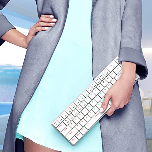 RisoPhy RGB Wireless Keyboard,60% Mechanical Gaming Keyboard with Metal Base,2.4G/Type-C/Bluetooth Keyboard with Low Profile Clicky Blue Switches,Programmable 60 Percent Keyboard for Ipad,PC,Mac,Xbox - Image 7
