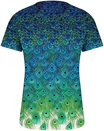 WPNMASNP Womens Summer Pleated Tops 2023 Casual Button Short Sleeve T-Shirt V Neck Dressy Floral Trendy Shirts Plus Size Tees - Image 5