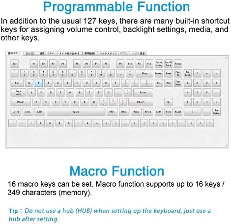 Koolertron One Handed Macro Mechanical Keyboard, Blue LED Backlit Portable Mini One-Handed Mechanical Gaming Keypad 23 Fully Programmable Keys Red Switches (Blue Backlit/Red switches) - Image 6