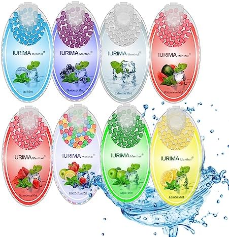 800 Beads|Mint Aromatherapy, Click On The Filter|Instantly Refreshed|Storage Container,Natural Fragrance|Peppermint Balls,Diy Explosive Bal