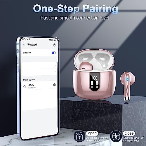 Wireless Earbud Bluetooth 5.3 Headphones with Clear Sound, 40H Playtime, Sport Earbud Touch Control with LED Digital Display, IP7 Waterproof Bluetooth Earphones Built-in Mic for Android iOS Workout - Image 7