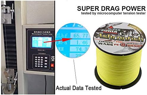 Ashconfish Braided Fishing Line- 9 Strands Super Strong PE Fishing Wire-Abrasion Resistant - Zero Stretch-Small Diameter-Multiple Colors, 100M/109Yds-300M/328Yds-500M/547 Yds -15LB 20LB to 310LB - Image 3