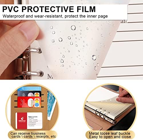 Password Book with Alphabetical Tabs and Combination Lock, 302 Pages Leatherette Hardcover Internet Address Keeper Logbook, Refillable Pages, 576 Entries Large Print for Seniors Home Office, A5 - Image 3