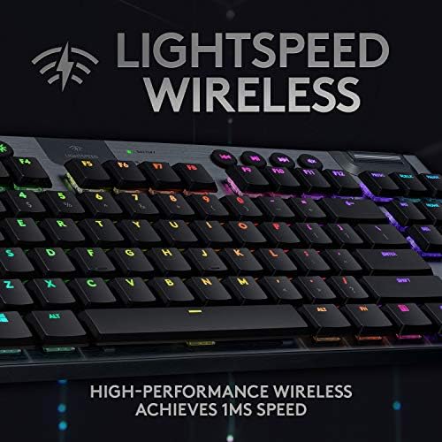 Logitech G915 TKL Tenkeyless Lightspeed Wireless RGB Mechanical Gaming Keyboard, Low Profile Switch Options, Lightsync RGB, Advanced Wireless and Bluetooth Support - Tactile,Black - Image 2