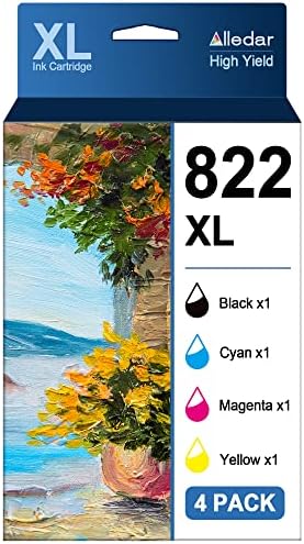 822XL Ink Cartridges Remanufactured Replacement for Epson 822XL 822 XL 822 T822XL for Workforce Pro WF-4820 WF-3820 WF-4830 WF-4833 WF-4834 Printer Ink (Black, Cyan, Magenta, Yellow,4 Pack)