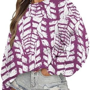 WPNMASNP Womens Sweatshirts Fashion Crewneck Pullovers Tops Teen Girls Casual Oversized Boyfriend Blouses Long Sleeve Tees