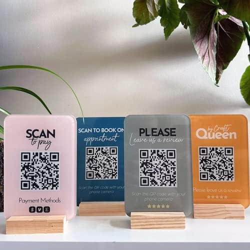 Pahdecor Custom Mini QR code Business Sign, Cash App Sign,QR Code Sign, Scan to Pay Sign,QR Code Sign, CashApp Payment Sign, PayPal Payment Sign, Small Business Payment Plaque - Image 4