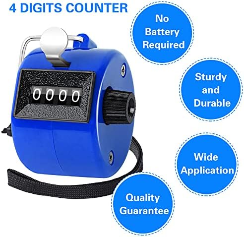 FEBSNOW 2 Pack Hand Tally Counter 4 Digital Click Counter for Sport Row School Event - Image 4