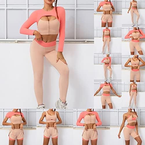 Mittory Women's Patchwork Color Sports Zipper Yoga Suit Running Back Long-Sleeved Round Neck Top/Shirts - Image 6