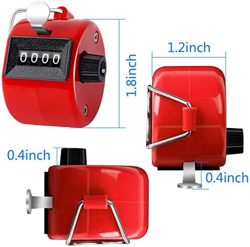 FEBSNOW 2 Pack Hand Tally Counter 4 Digital Click Counter for Sport Row School Event - Image 2