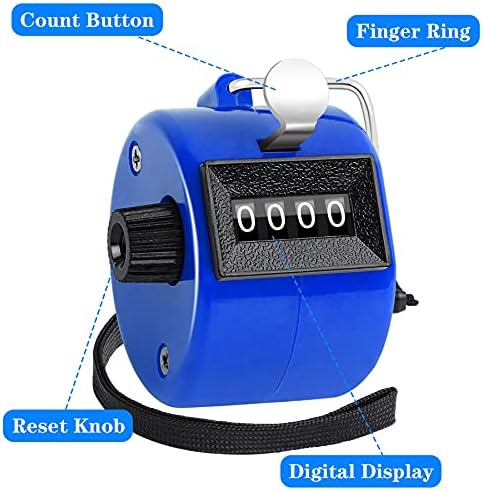 FEBSNOW 2 Pack Hand Tally Counter 4 Digital Click Counter for Sport Row School Event - Image 3